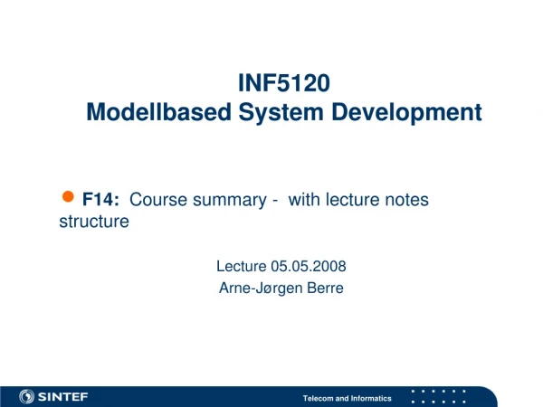 INF5120 Modellbased System Development