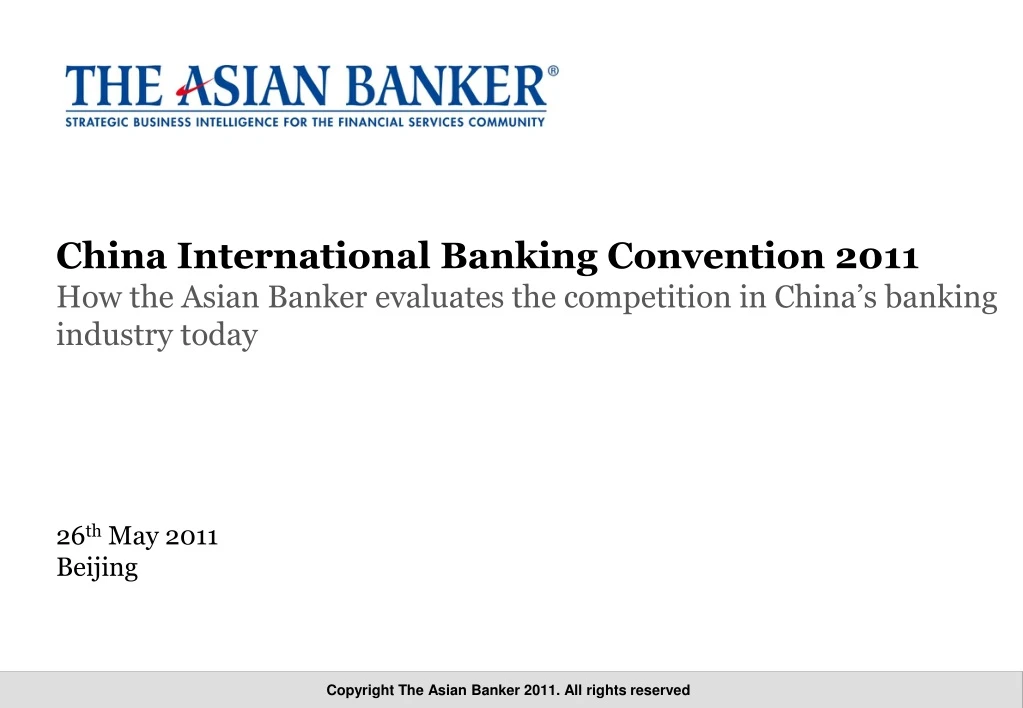 china international banking convention 2011