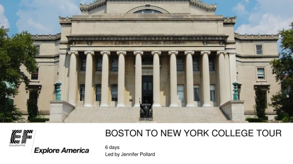 Boston to new York college tour