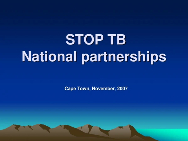 STOP TB National partnerships
