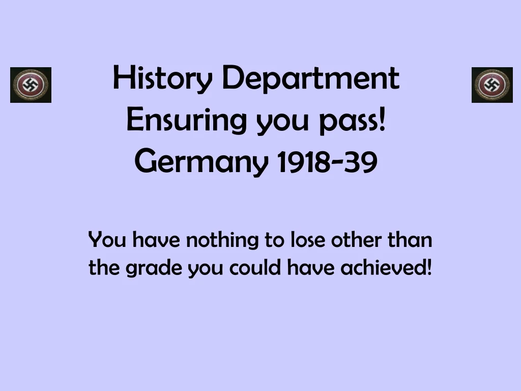 you have nothing to lose other than the grade you could have achieved