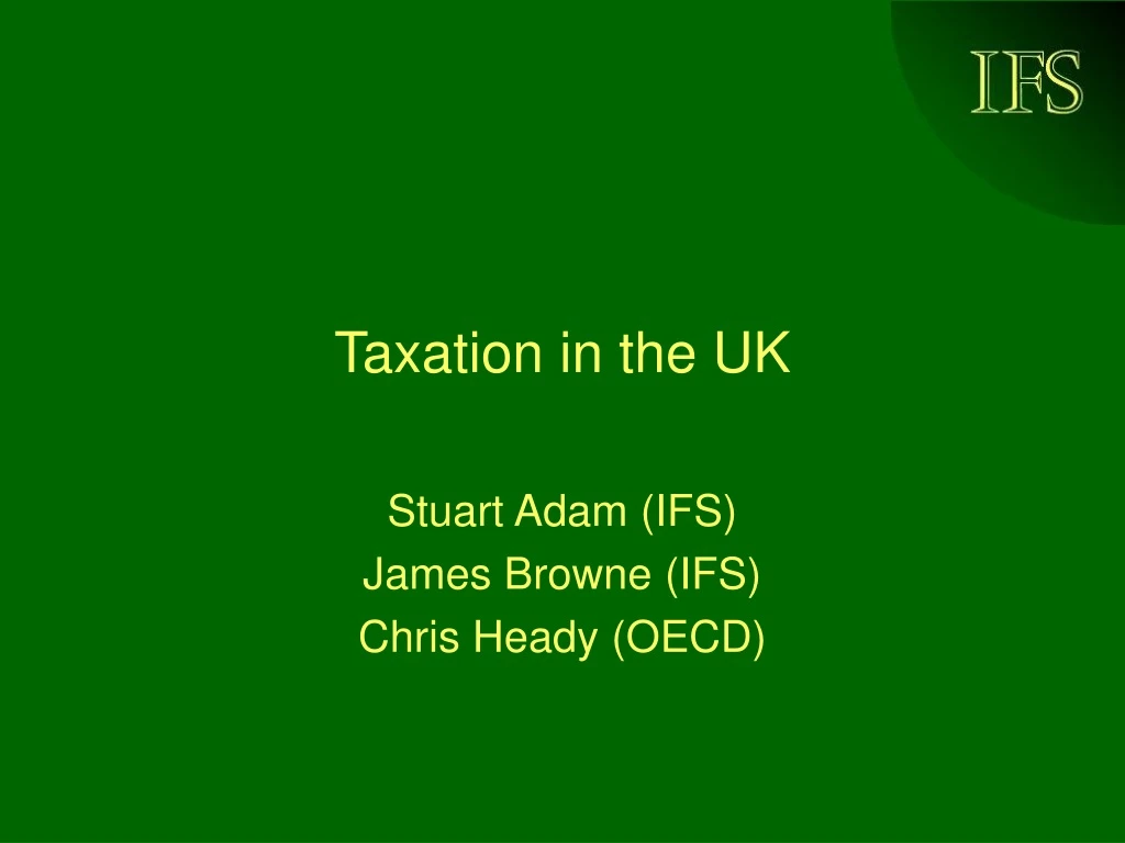 taxation in the uk