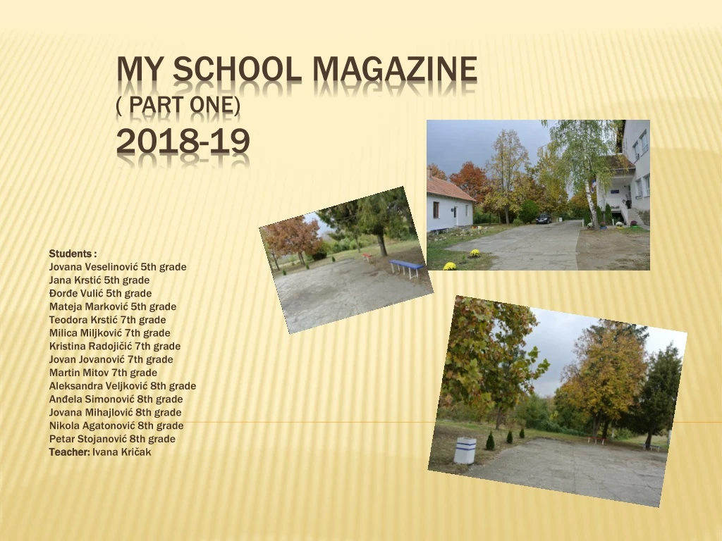 my school magazine part one 2018 19
