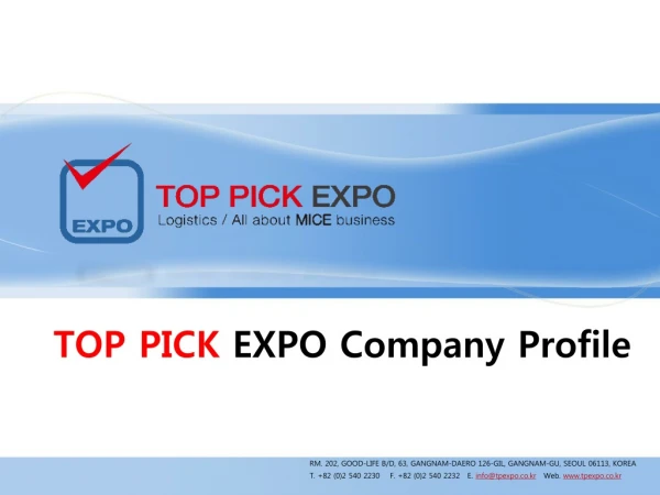 TOP PICK  EXPO Company Profile
