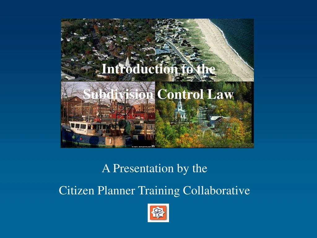 introduction to the subdivision control law