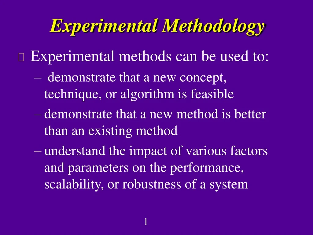 experimental methodology