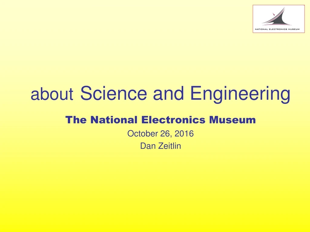 about science and engineering the national