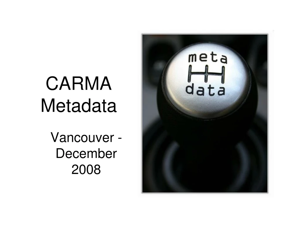 carma metadata