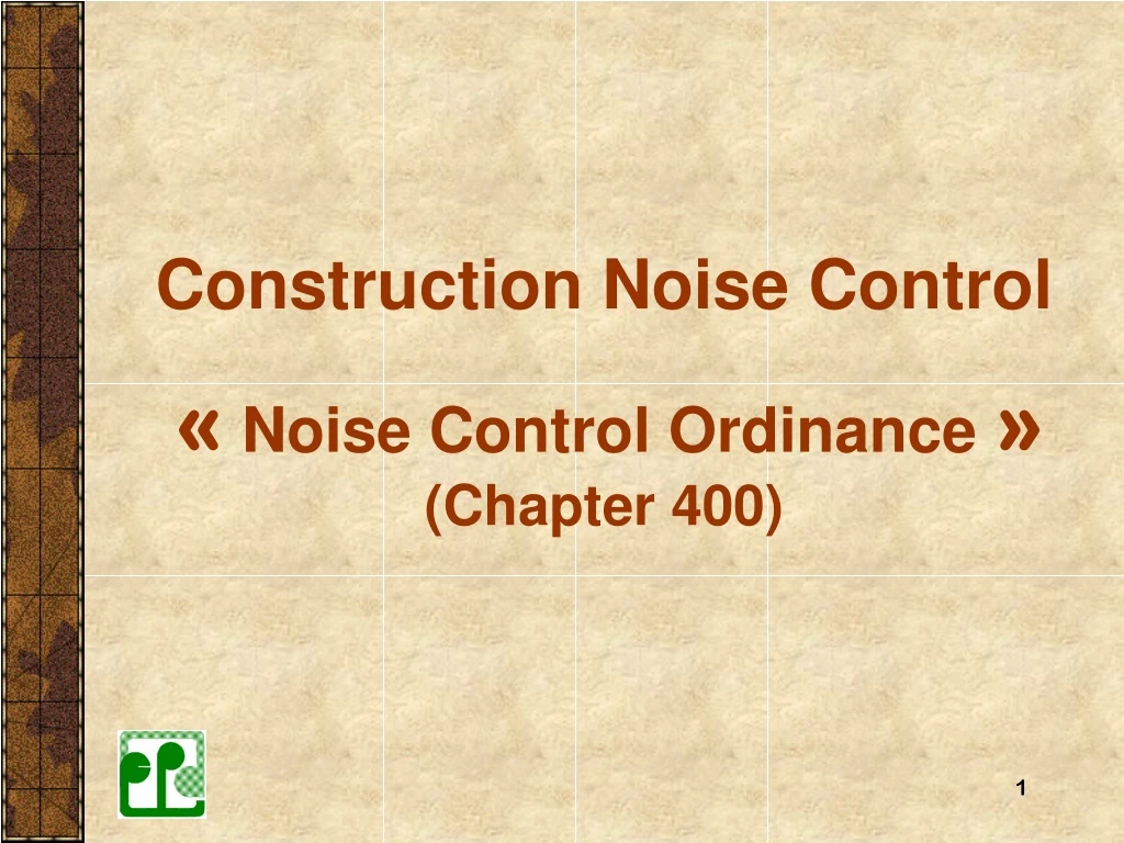 construction noise control noise control ordinance chapter 400