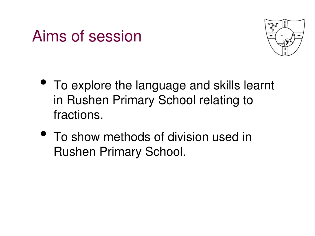 aims of session