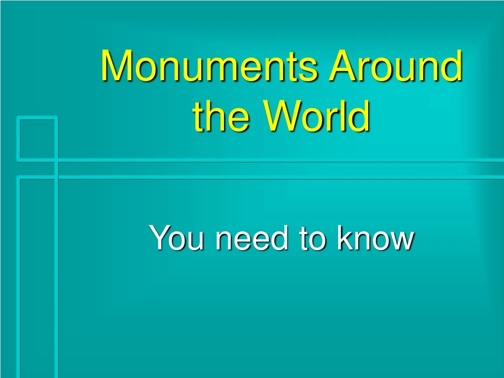 monuments around the world