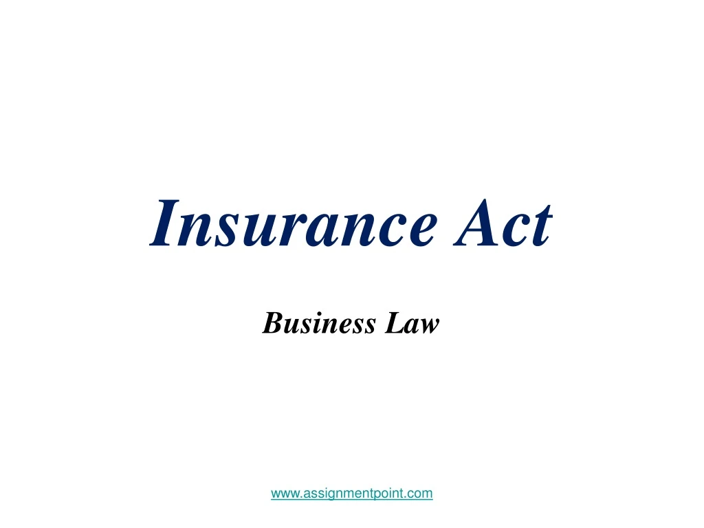 insurance act