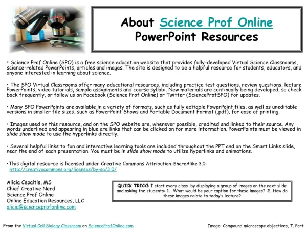 About  Science Prof Online PowerPoint Resources