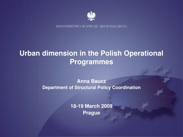 Urban dimension in the Polish Operational Programmes