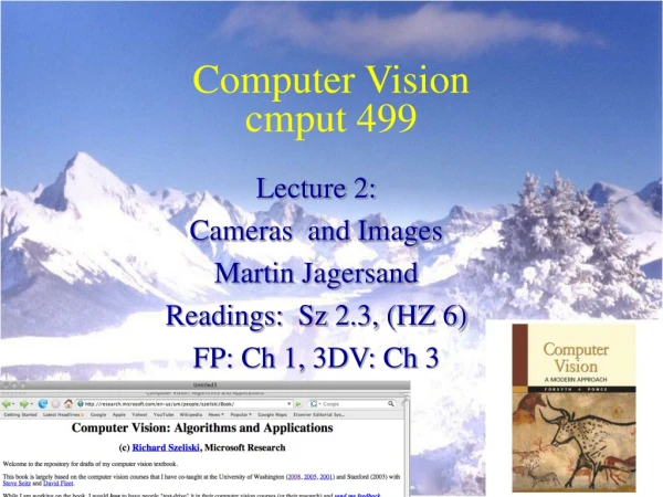 Computer Vision cmput 499