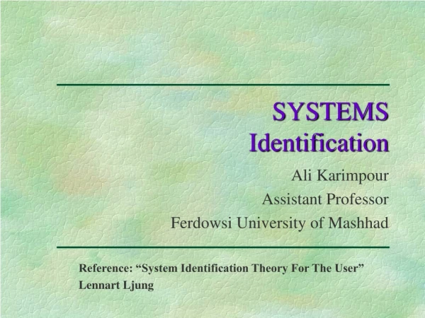 SYSTEMS Identification