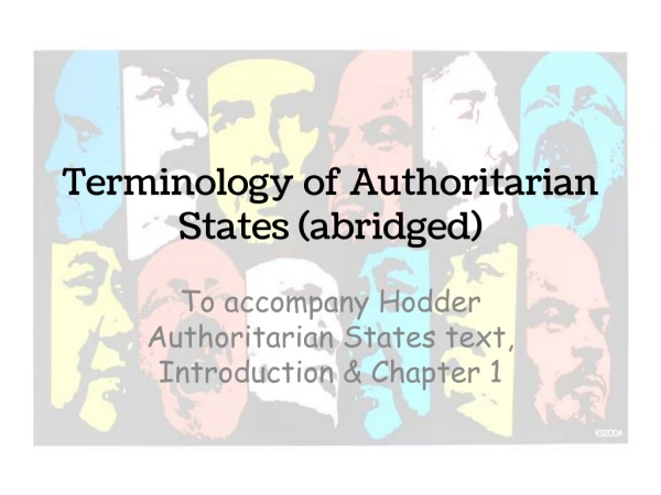 Terminology of Authoritarian States (abridged)