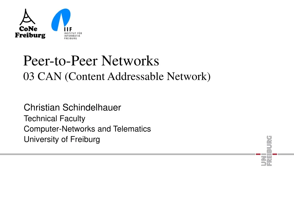 peer to peer networks 03 can content addressable network
