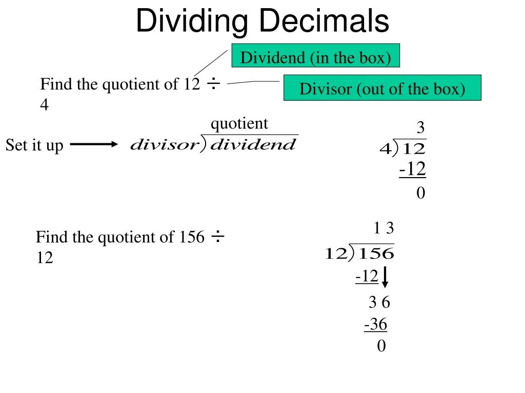 dividing decimals