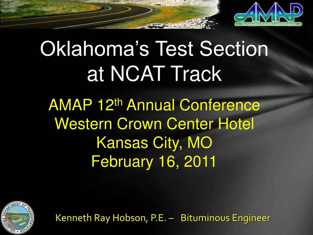 oklahoma s test section at ncat track amap