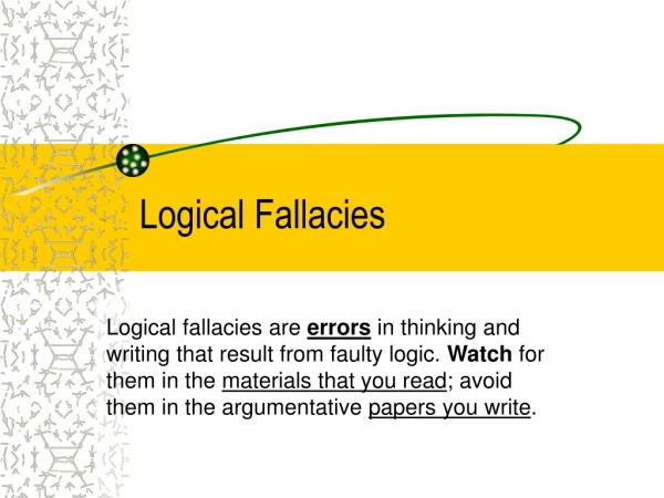 Logical Fallacies