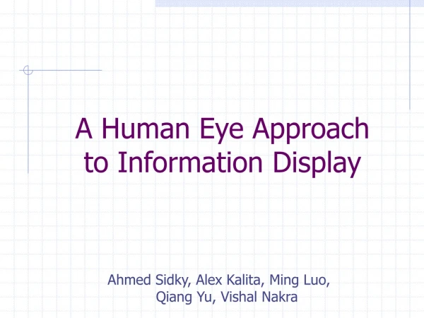A Human Eye Approach to Information Display