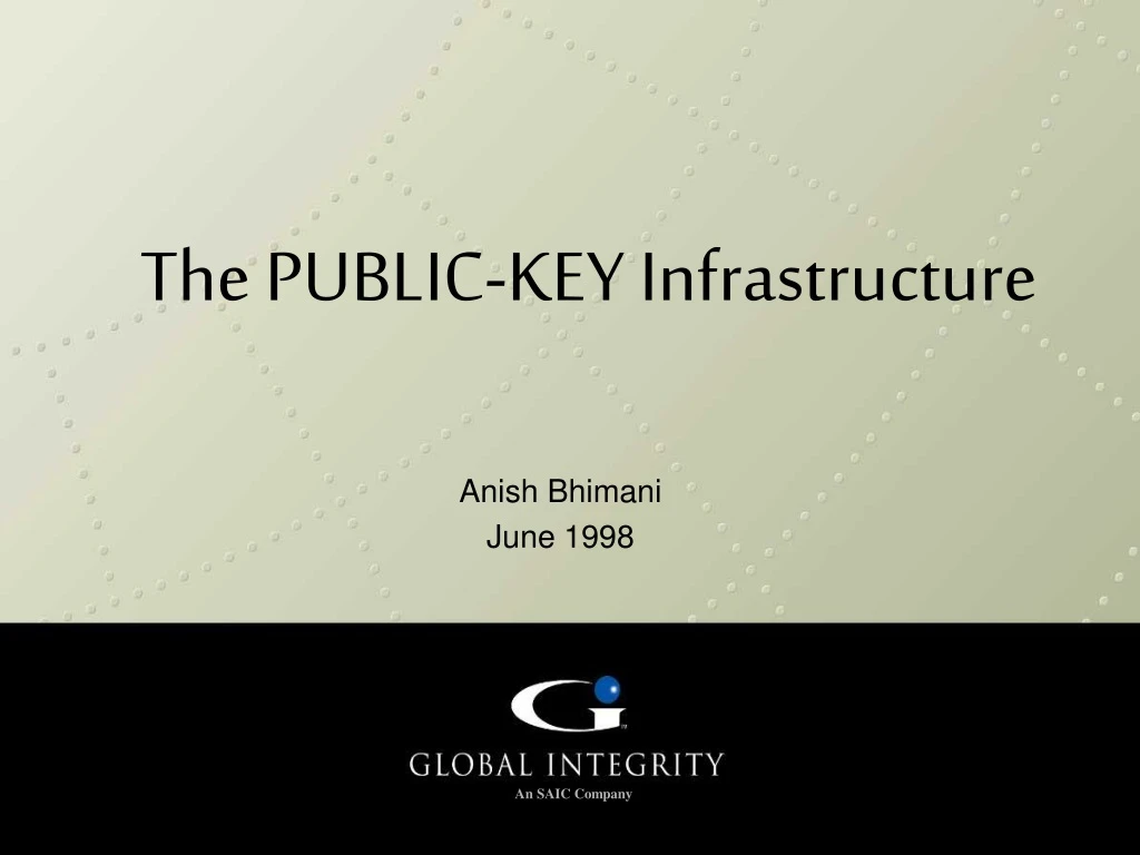 the public key infrastructure