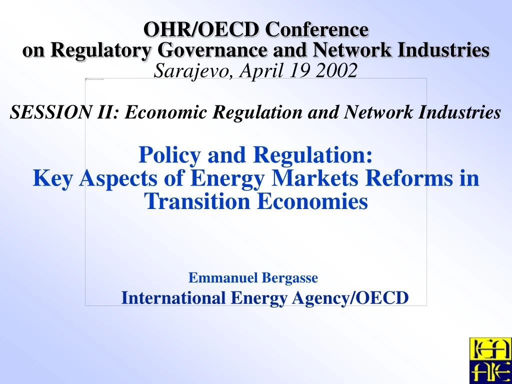ohr oecd conference on regulatory governance