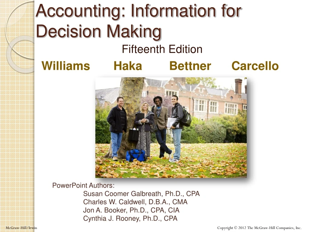 accounting information for decision making