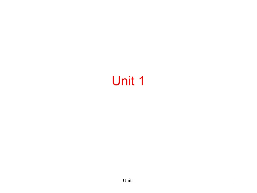 unit 1