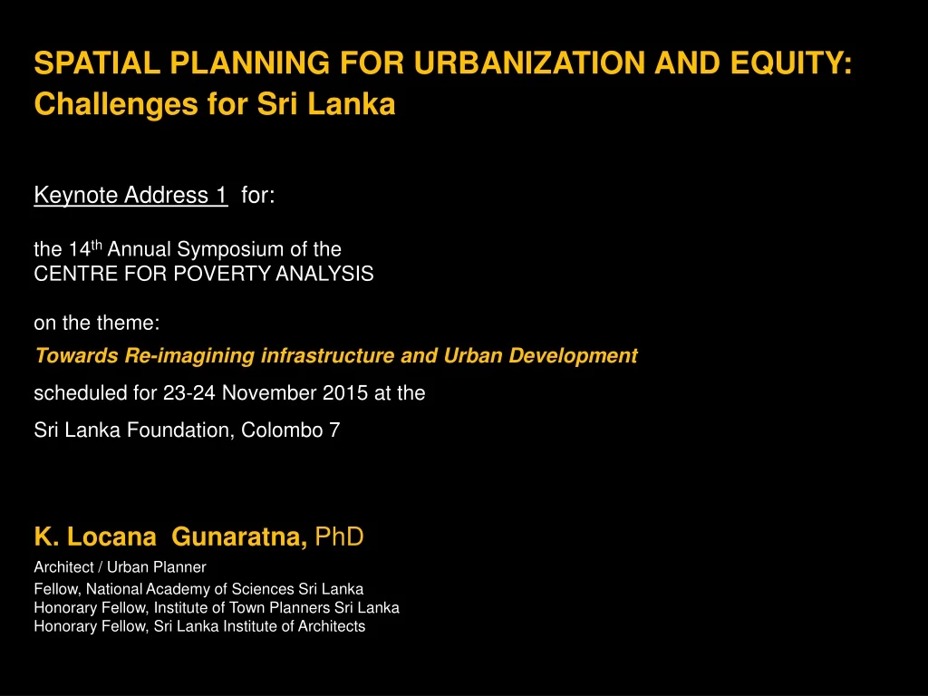 spatial planning for urbanization and equity