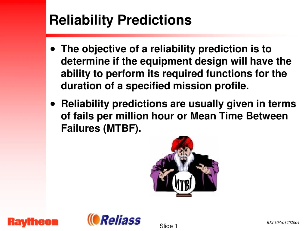 reliability predictions