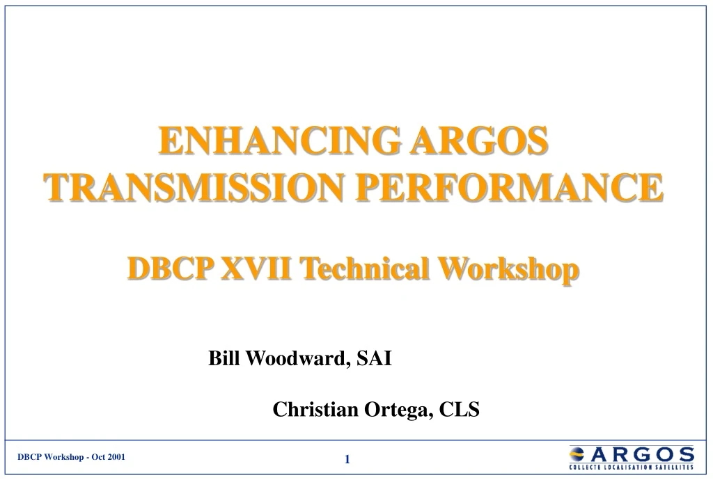 enhancing argos transmission performance dbcp