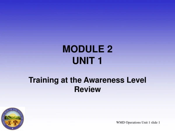 MODULE 2 UNIT 1