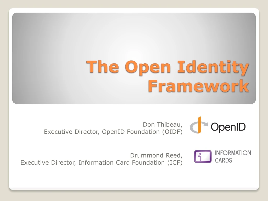 the open identity framework