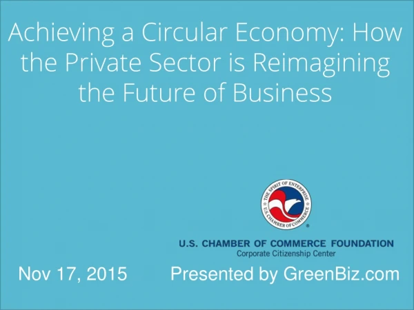 Achieving a Circular Economy: How the Private Sector is Reimagining the Future of Business