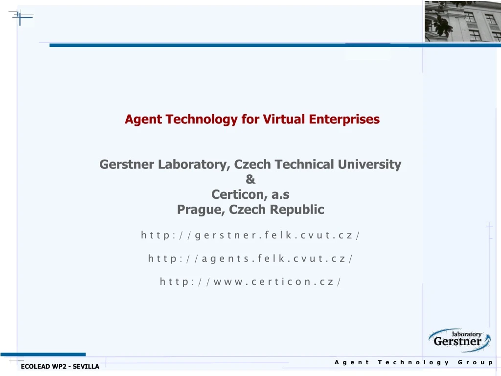 agent technology for virtual enterprises gerstner