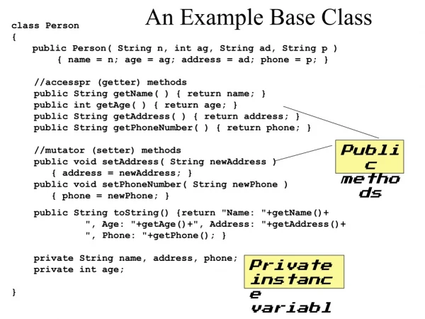 An Example Base Class