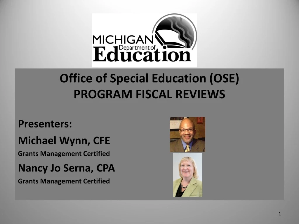 office of special education ose program fiscal