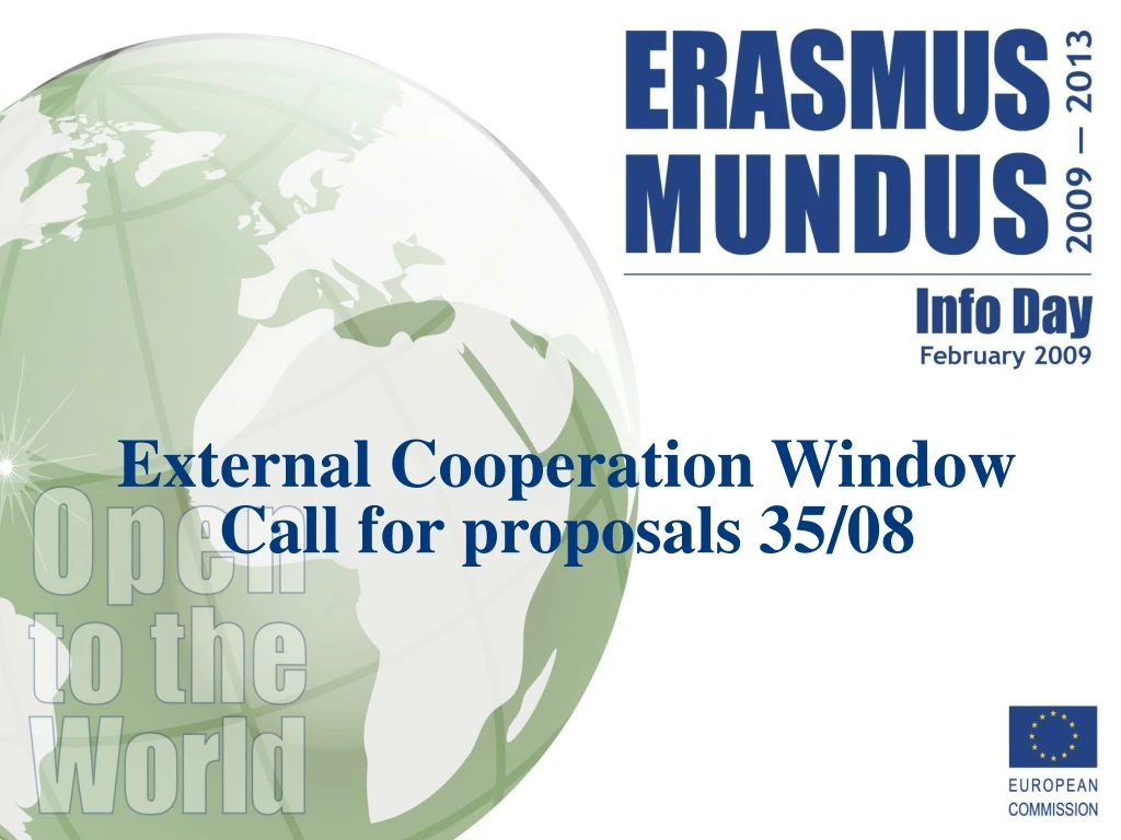 external cooperation window call for proposals