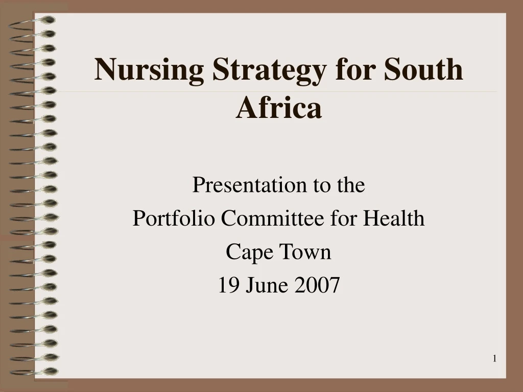 nursing strategy for south africa