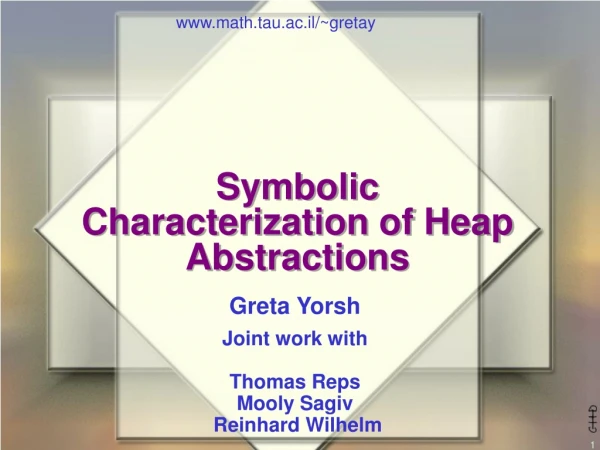 Symbolic Characterization of Heap Abstractions
