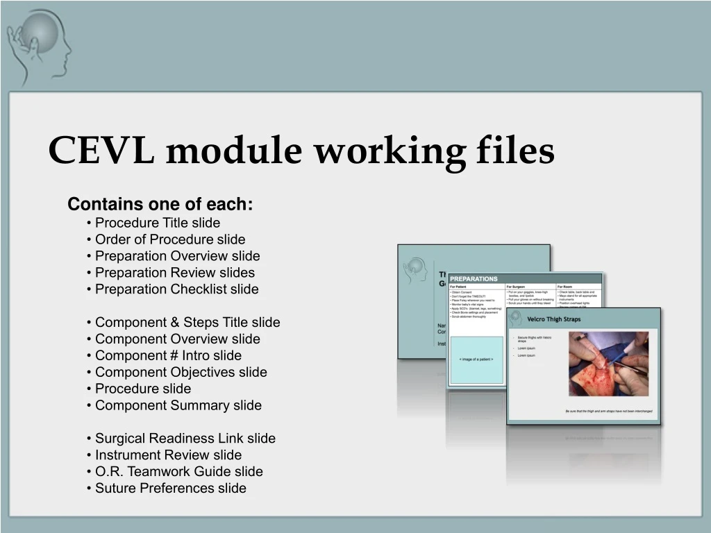 cevl module working files