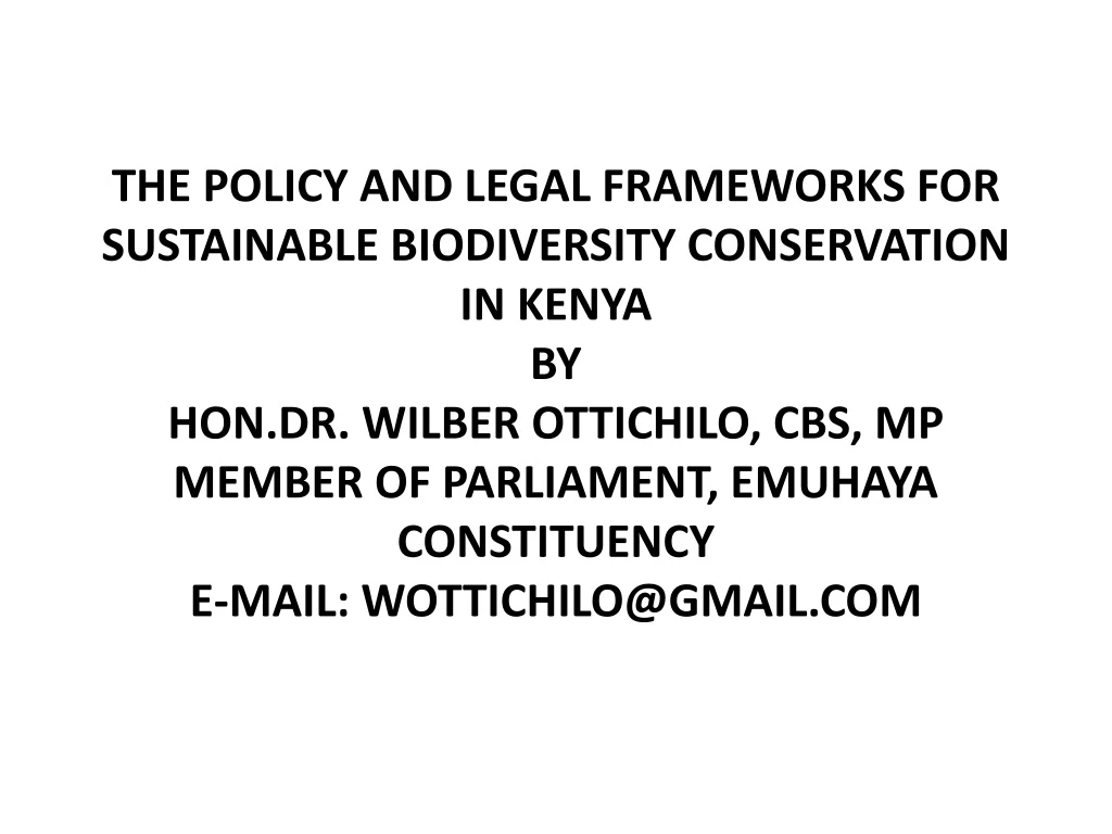 the policy and legal frameworks for sustainable