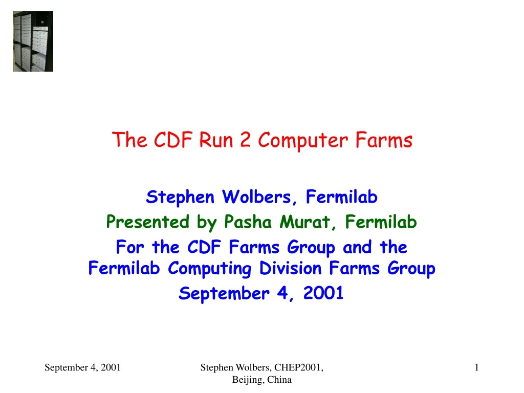 the cdf run 2 computer farms