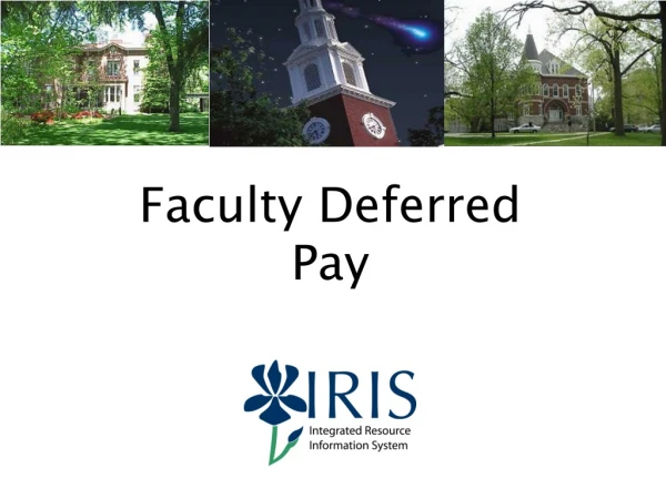 Faculty Deferred Pay
