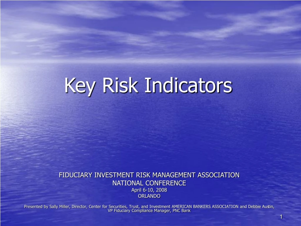 key risk indicators