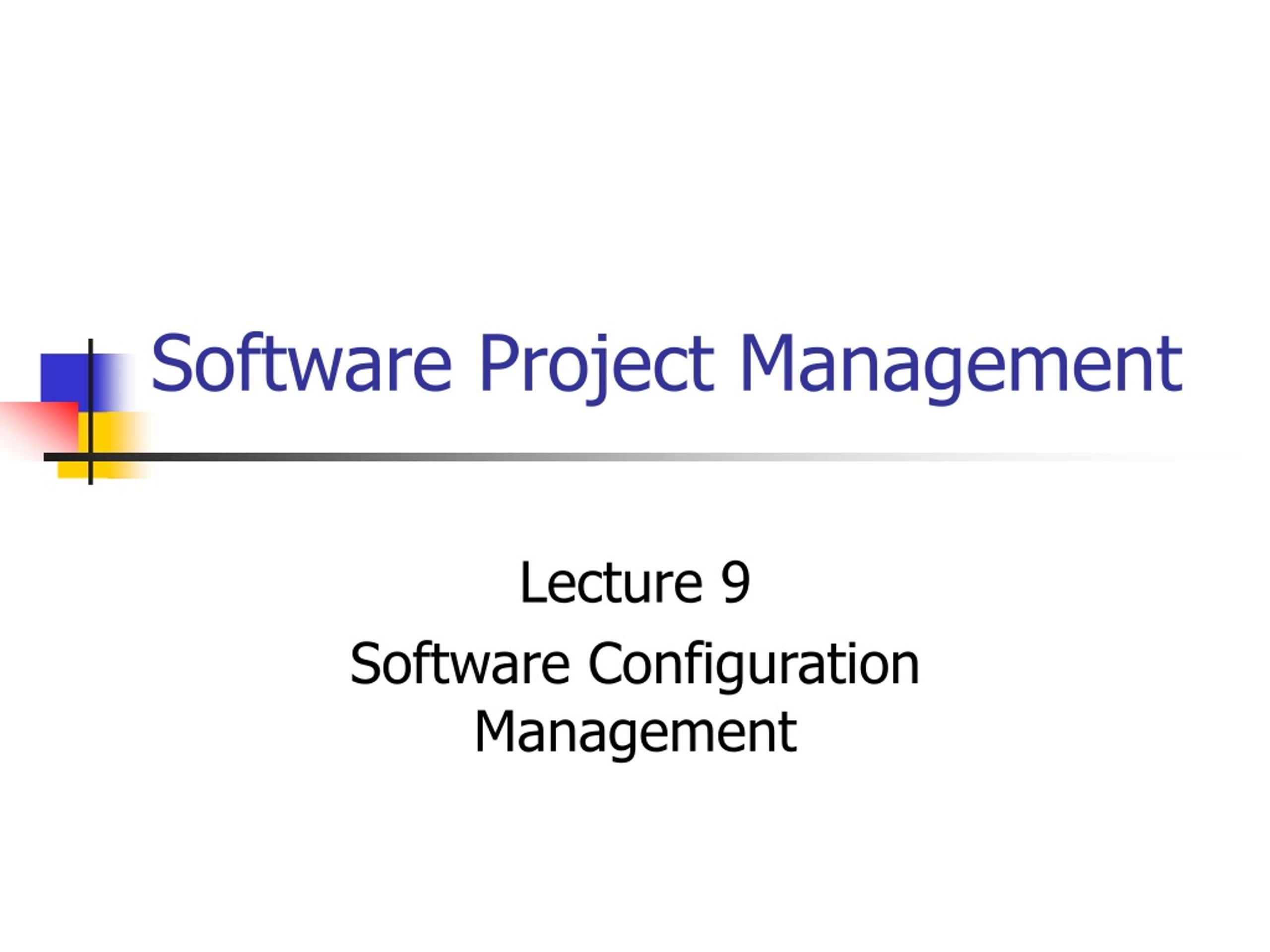 Software Project Management - slide 1