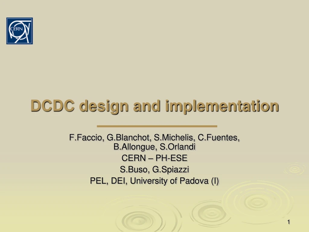 dcdc design and implementation