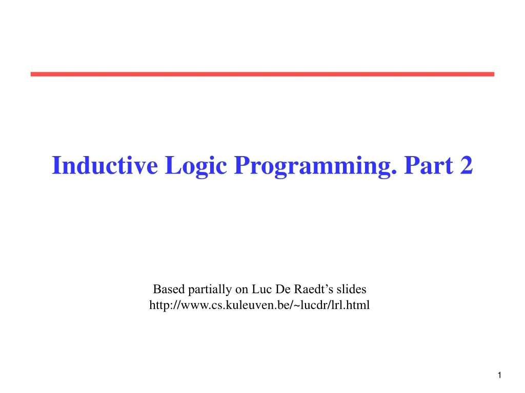 inductive logic programming part 2